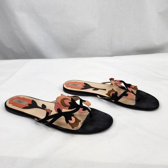 Prada James Jean Fairy Collection Black and Pink Women's Sandals Size 8.5 - Picture 3 of 10